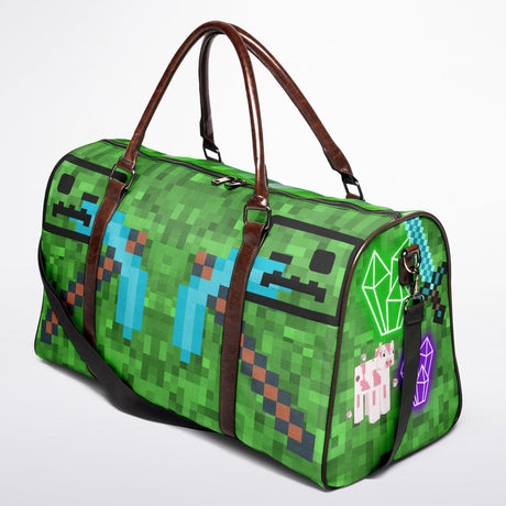 🧱 The Blocky Traveler Duffel Bag (Minecraft-Inspired)