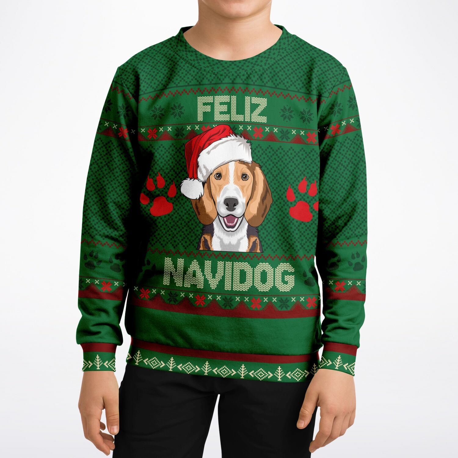 Feliz Navidog - Beagle KIDS Christmas Sweater
