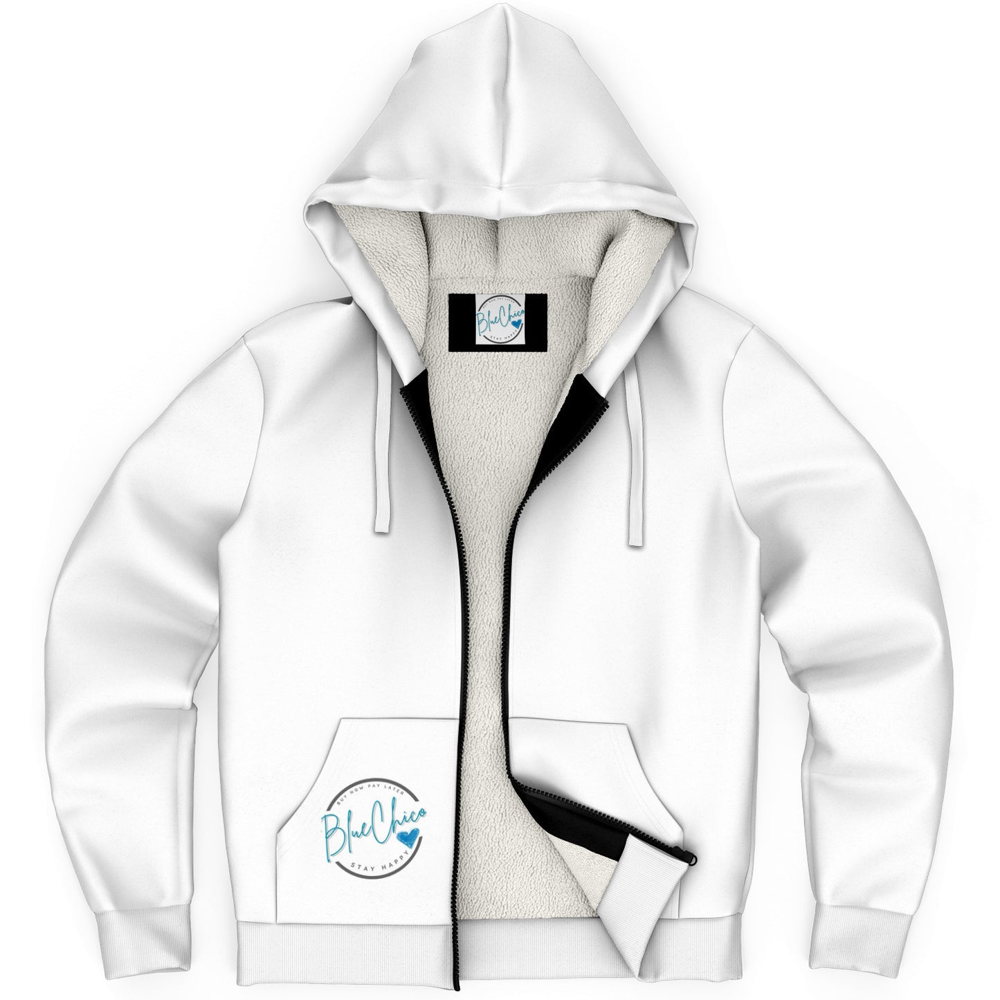 Snowy White Microfleece Coat