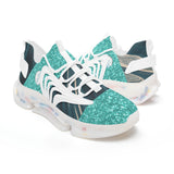 Demure Teal Unisex Low Top Mesh Sneakers, Shoes for Women, Women's Shoe, Women's tennis shoes, teal shoes, demure shoes