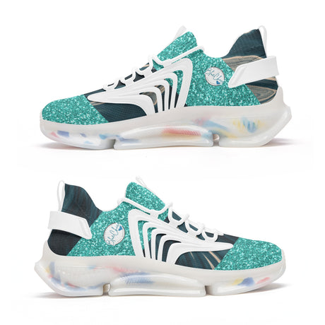 Demure Teal Unisex Low Top Mesh Sneakers, Shoes for Women, Women's Shoe, Women's tennis shoes, teal shoes, demure shoes