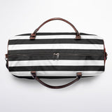 Luxury Stripes Canvas Duffel Bag – Weekender & Gym Travel Bag | Durable Overnight Bag