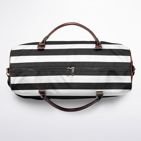 Luxury Stripes Canvas Duffel Bag – Weekender & Gym Travel Bag | Durable Overnight Bag
