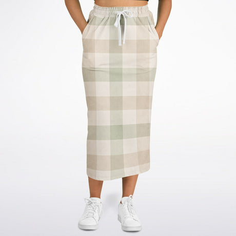 Springtime Plaid Modest Maxi Skirt – Ultra-Soft Long Skirt with Pockets (Machine Washable)