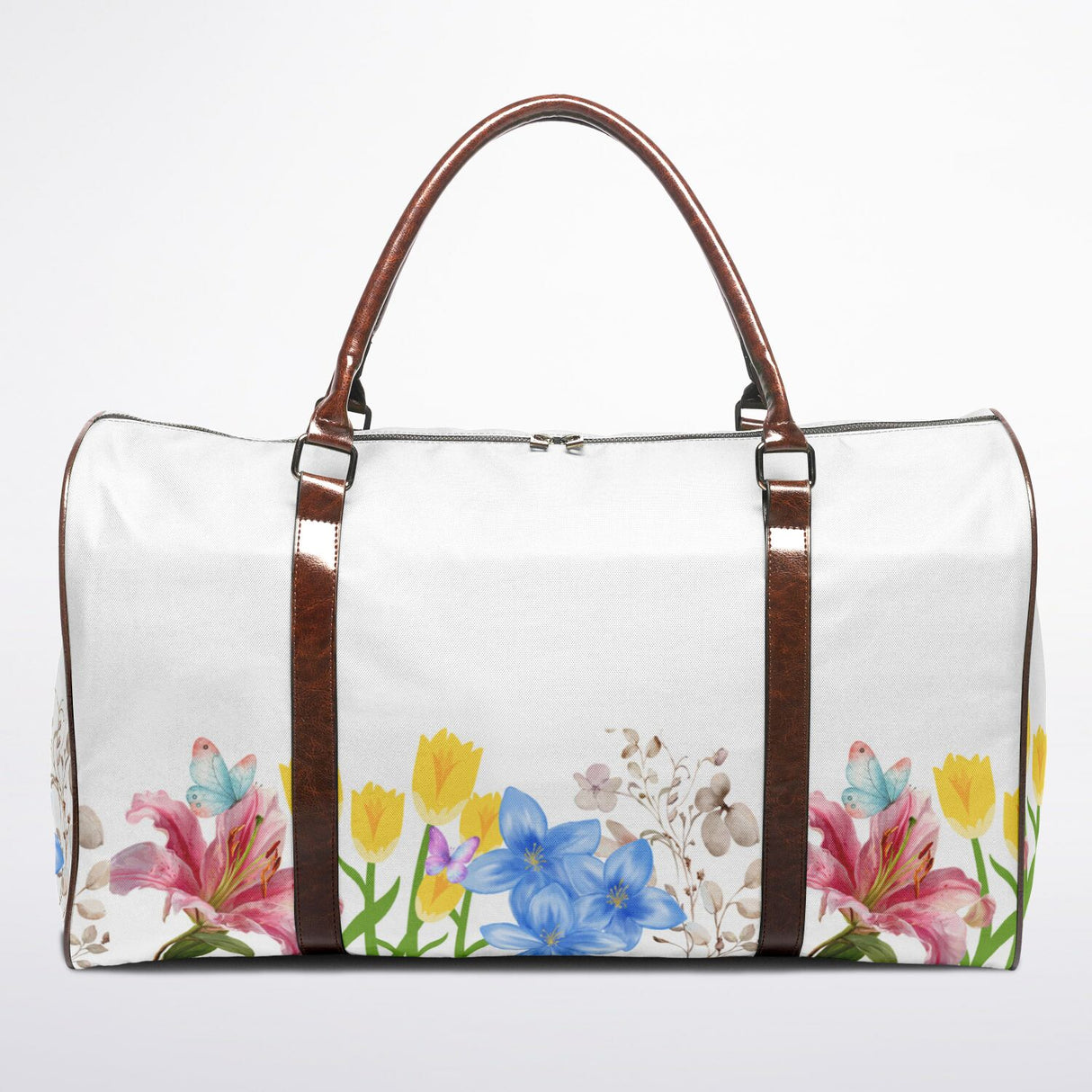 Floral Bliss Canvas Duffel Bag – Weekender & Gym Travel Bag | Durable Overnight Bag
