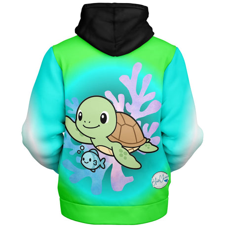 Sea Turtle Aqua UNISEX Zip Up Youth Coat (Husky Fit)