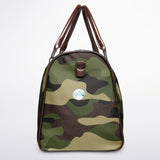 Green Camo Canvas Duffel Bag – Weekender & Gym Travel Bag | Durable Overnight Bag