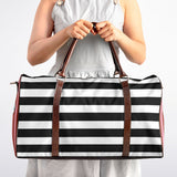 Luxury Stripes Canvas Duffel Bag – Weekender & Gym Travel Bag | Durable Overnight Bag