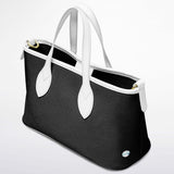 LDB in Tow™ Leather Tote – Elegant Black Purse | Minimalist Leather Handbag | Perfect Prom & Date Night Bag