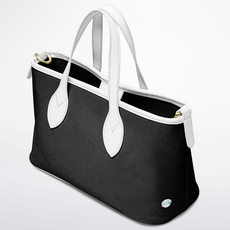 LDB in Tow™ Leather Tote – Elegant Black Purse | Minimalist Leather Handbag | Perfect Prom & Date Night Bag