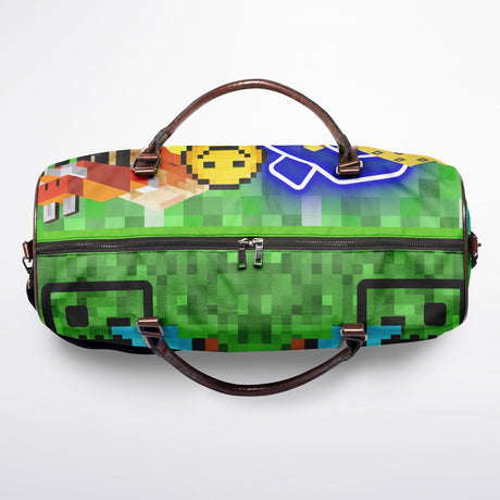 🧱 The Blocky Traveler Duffel Bag (Minecraft-Inspired)