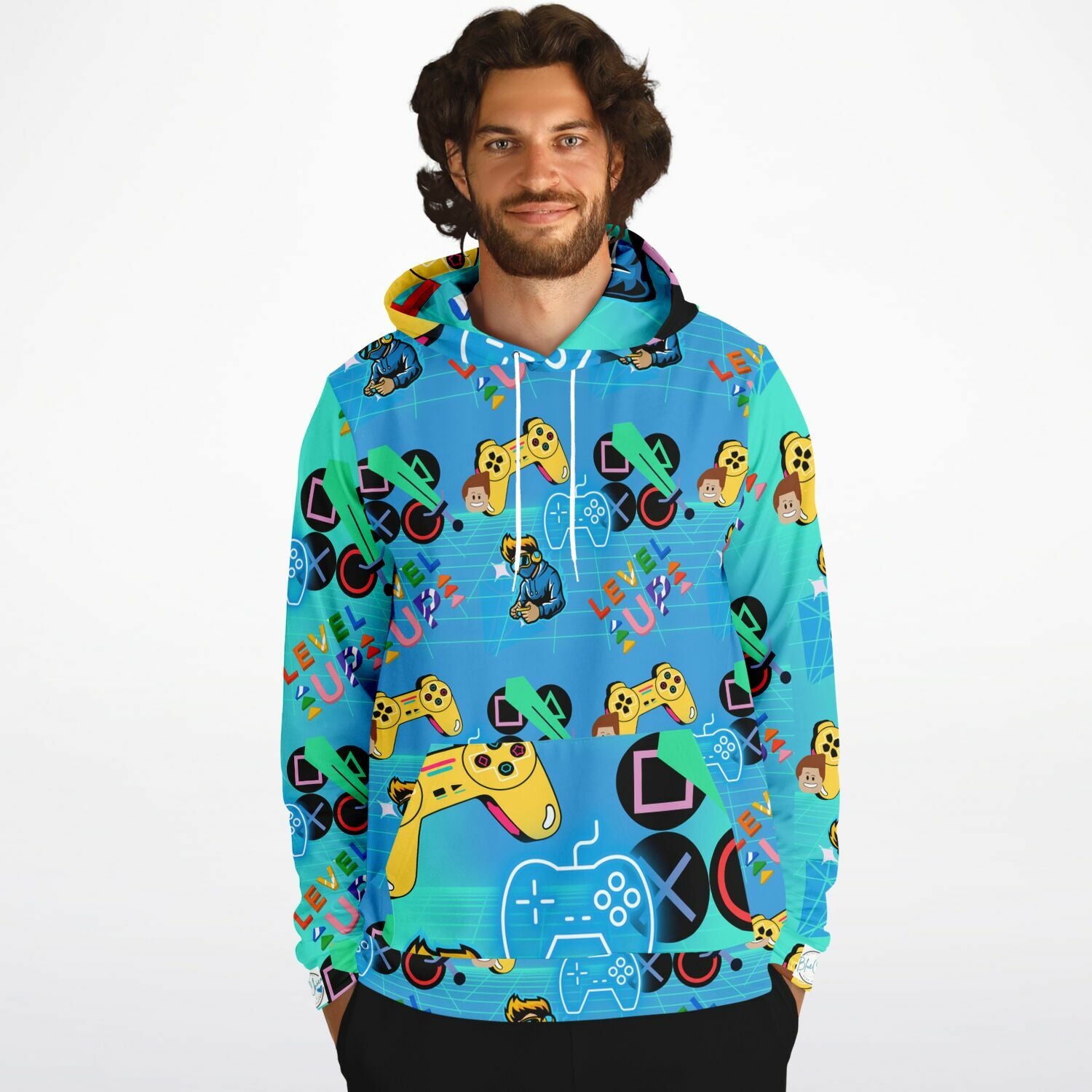 Gamer Kid BLUE XTRA WARM Athletic Hoodie HUSKY SIZES