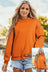 Coffee Oversize Drop Shoulder Reversible Mock Neck Sweatshirt