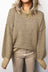 Khaki Geometric Print Drop Shoulder Round Neck Long Sleeve Sweater