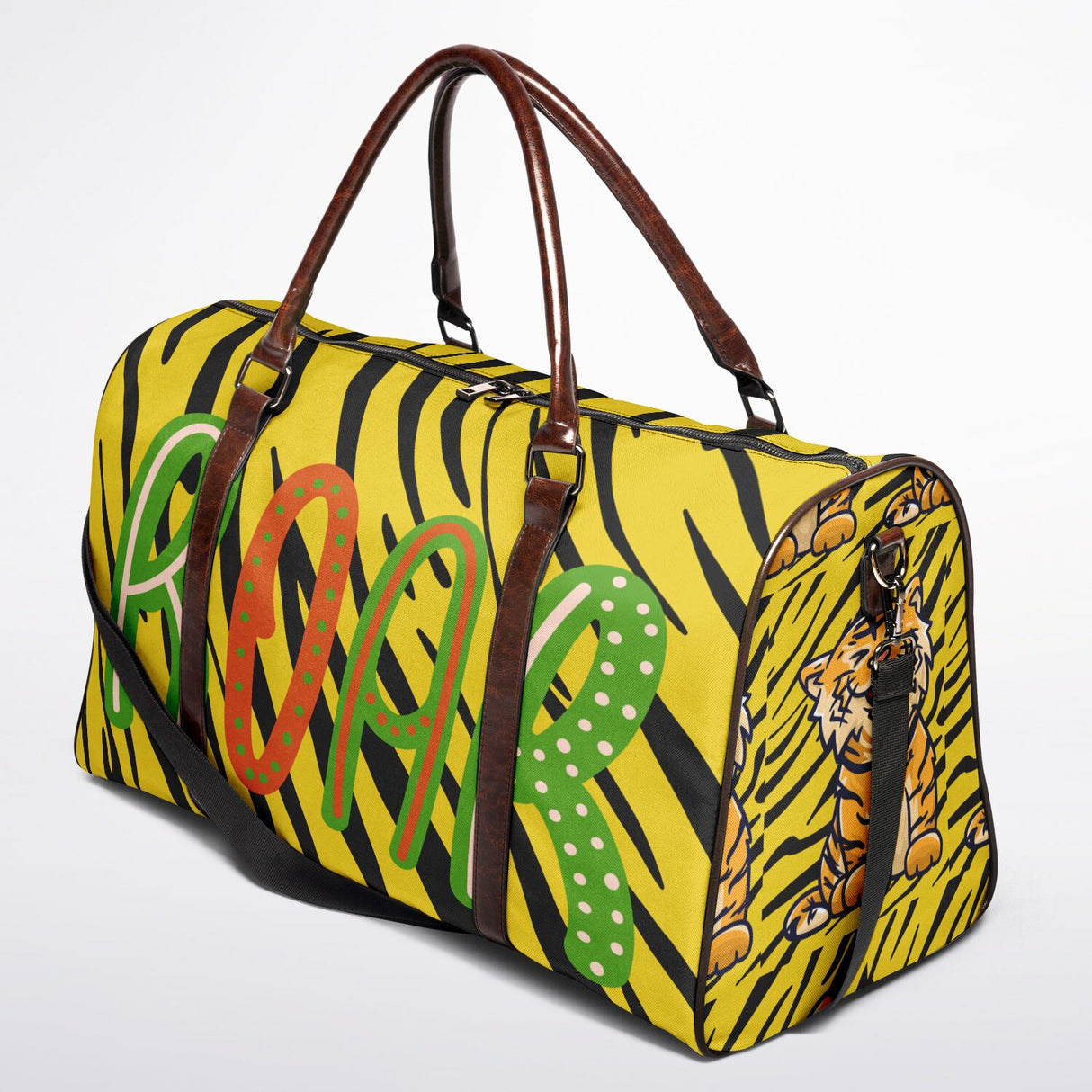 Kids Animal Print Duffel Bag – Tiger & Cheetah Travel Bag | Boys & Girls Overnight & Gym Bag