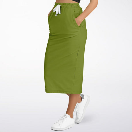 Evergreen Grace Modest Maxi Skirt – Hunter Green Long Skirt with Pockets (Ultra-Soft & Machine Washable)