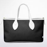 LDB in Tow™ Leather Tote – Elegant Black Purse | Minimalist Leather Handbag | Perfect Prom & Date Night Bag