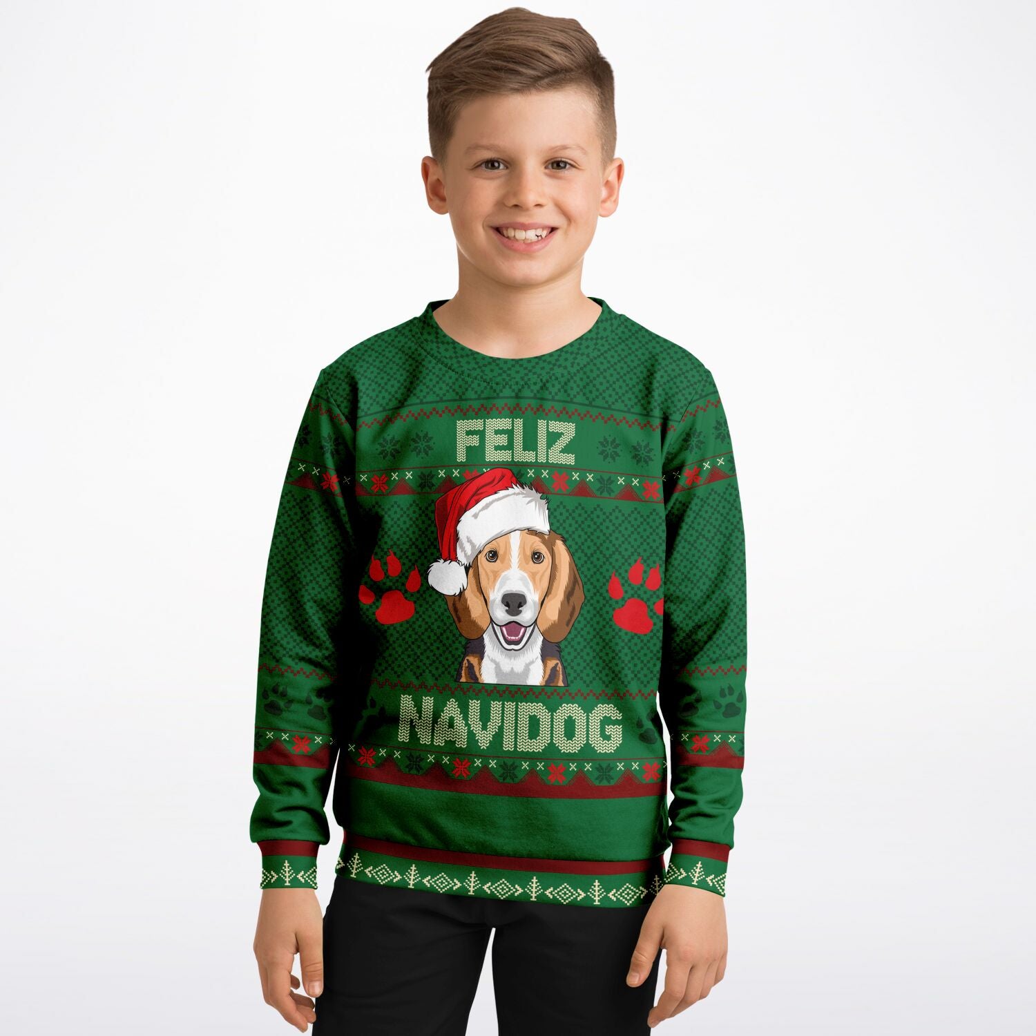 Feliz Navidog - Beagle KIDS Christmas Sweater
