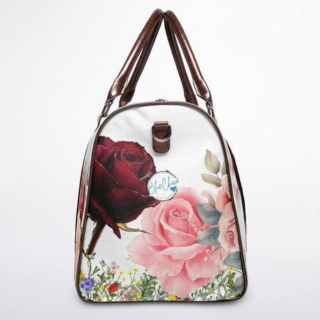Rose Garden Canvas Duffel Bag – Weekender & Gym Travel Bag | Durable Overnight Bag