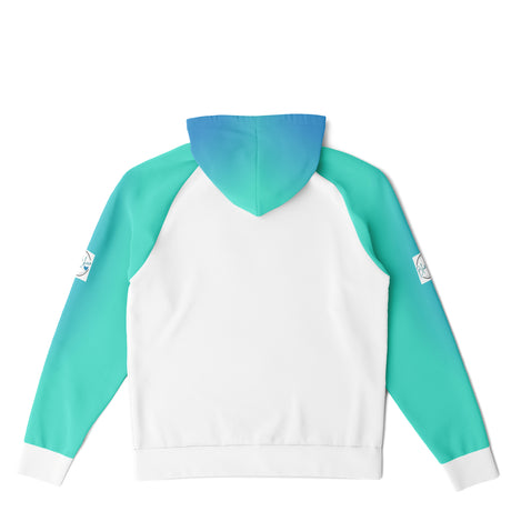 Teal Fade XTRA WARM Raglan Hoodie Solid