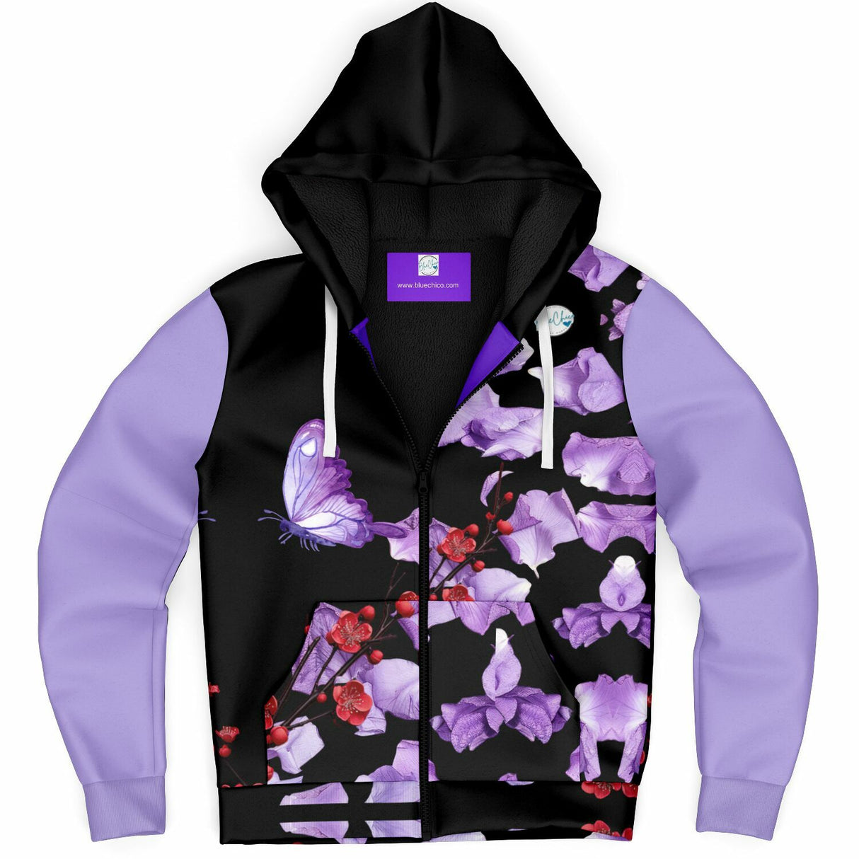 Purple Garden UNISEX Zip Up Youth Coat (Husky Fit)