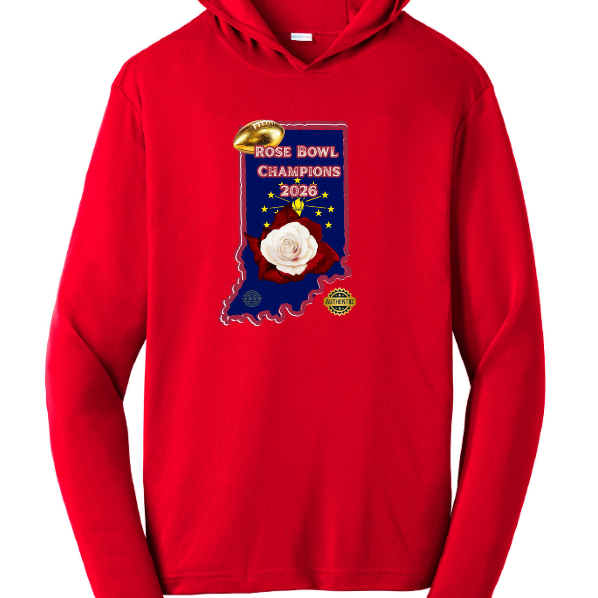 True Red - FRONT “Indiana Rose Bowl 2026 sweatshirt detail”