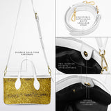 Luxury Gold Cross Christian Leather Tote Bag
