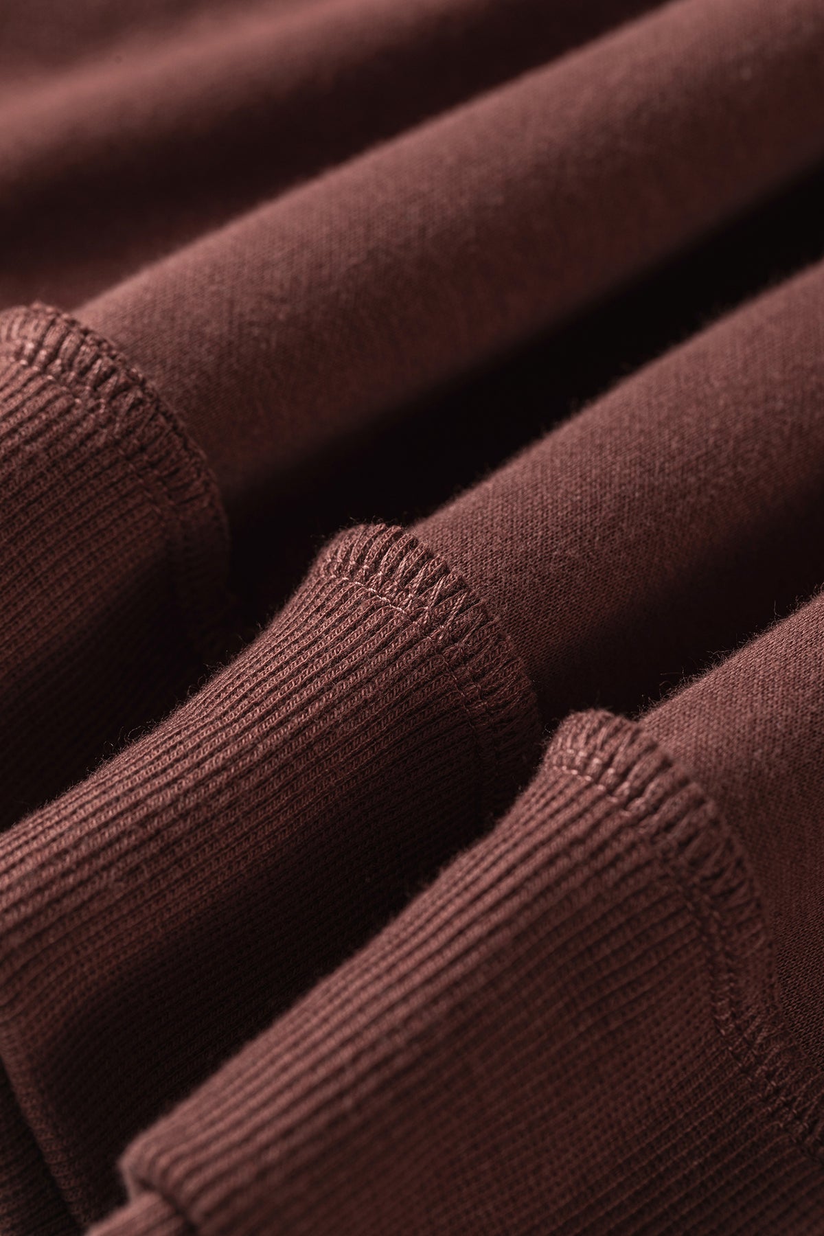 Coffee Oversize Drop Shoulder Reversible Mock Neck Sweatshirt
