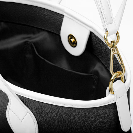 LDB in Tow™ Leather Tote – Elegant Black Purse | Minimalist Leather Handbag | Perfect Prom & Date Night Bag
