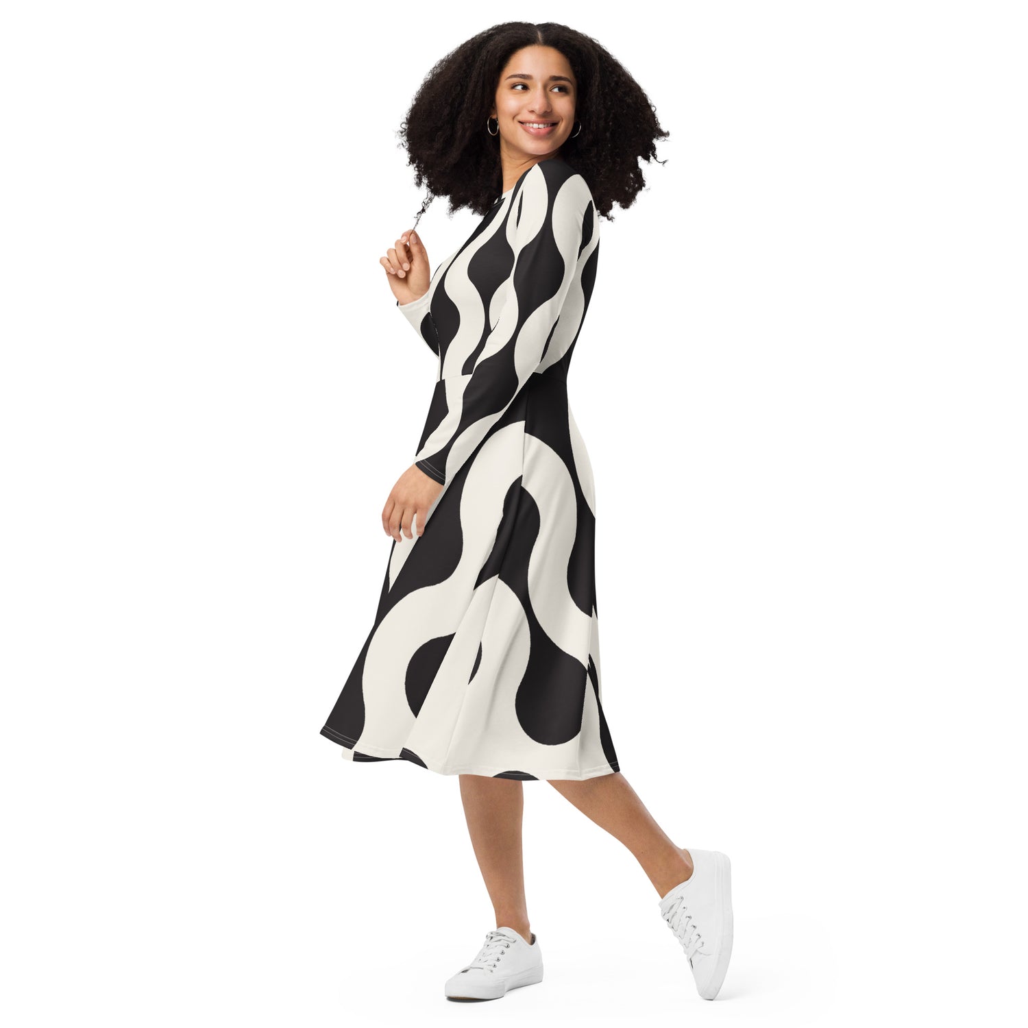 Modern Art Midi Dress Blue Chico Retail Modern Art Midi Dress Blue Chico Retail