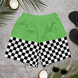 Quick Dry Green Check Swim Shorts 