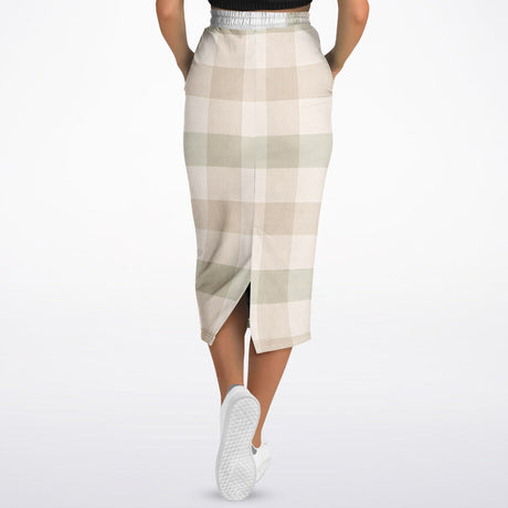 Springtime Plaid Modest Maxi Skirt – Ultra-Soft Long Skirt with Pockets (Machine Washable)