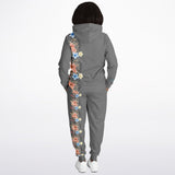 Grey Floral Women's Jogger Set