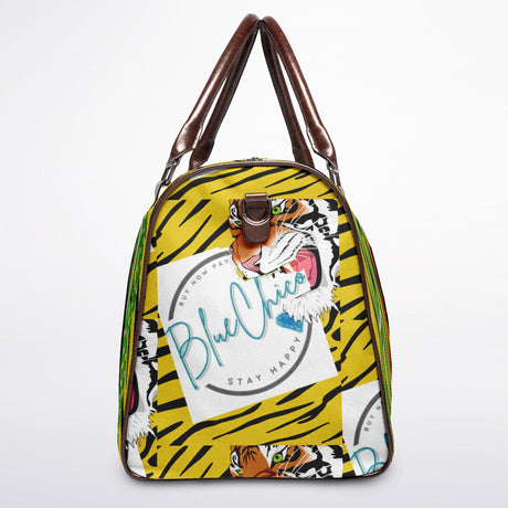 Kids Animal Print Duffel Bag – Tiger & Cheetah Travel Bag | Boys & Girls Overnight & Gym Bag