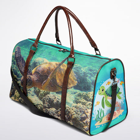 Sea Turtle Kids Duffel Bag – Ocean Travel Bag for Boys & Girls | Turtle Overnight & Gym Bag