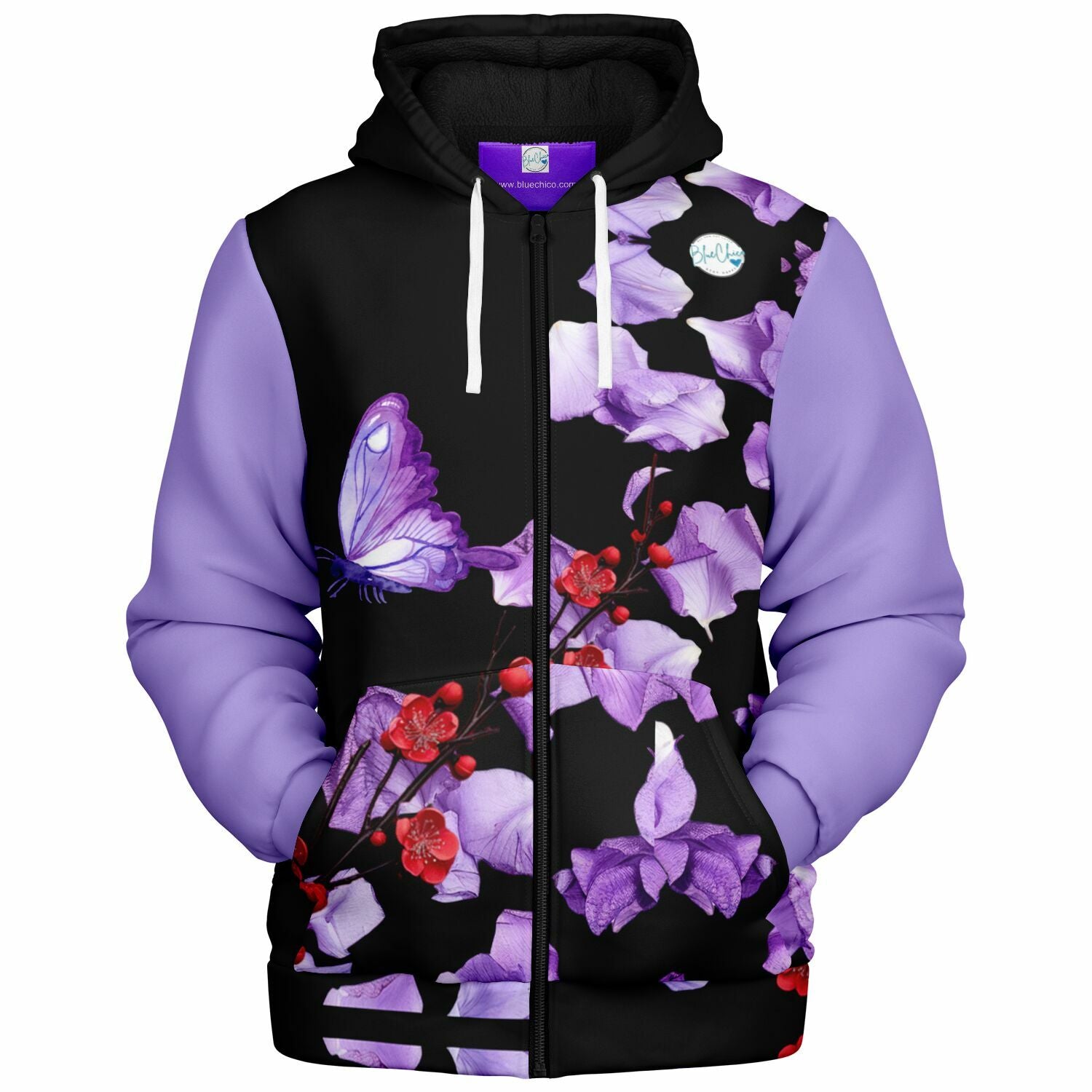 Purple Garden UNISEX Zip Up Youth Coat (Husky Fit)