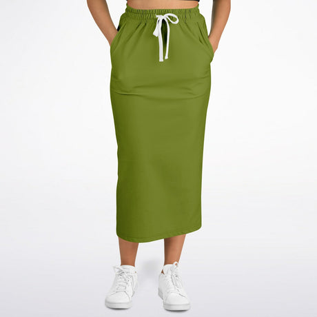 Evergreen Grace Modest Maxi Skirt – Hunter Green Long Skirt with Pockets (Ultra-Soft & Machine Washable)