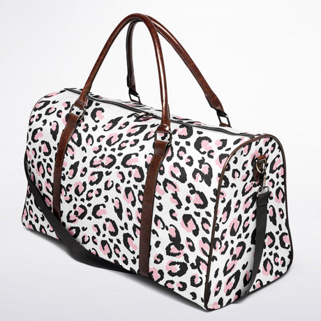 Cheetah Print Duffel Bag – Pink Leopard Weekender Bag | Stylish Travel & Gym Bag for Women