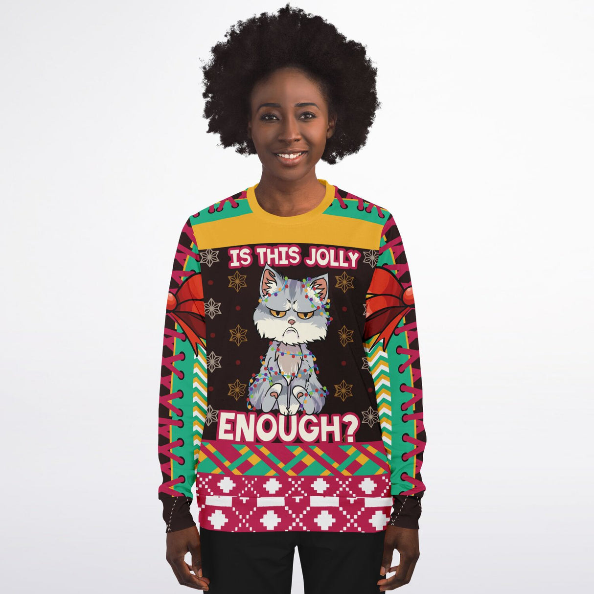 “Is This Jolly Enough?” Grumpy Cat Christmas Sweater
