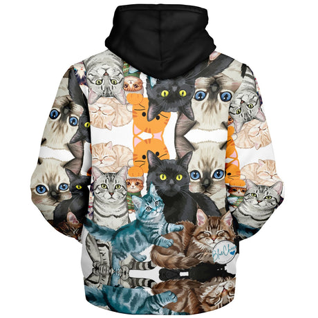 Cat Love UNISEX Zip Up Youth Coat (Husky Fit)