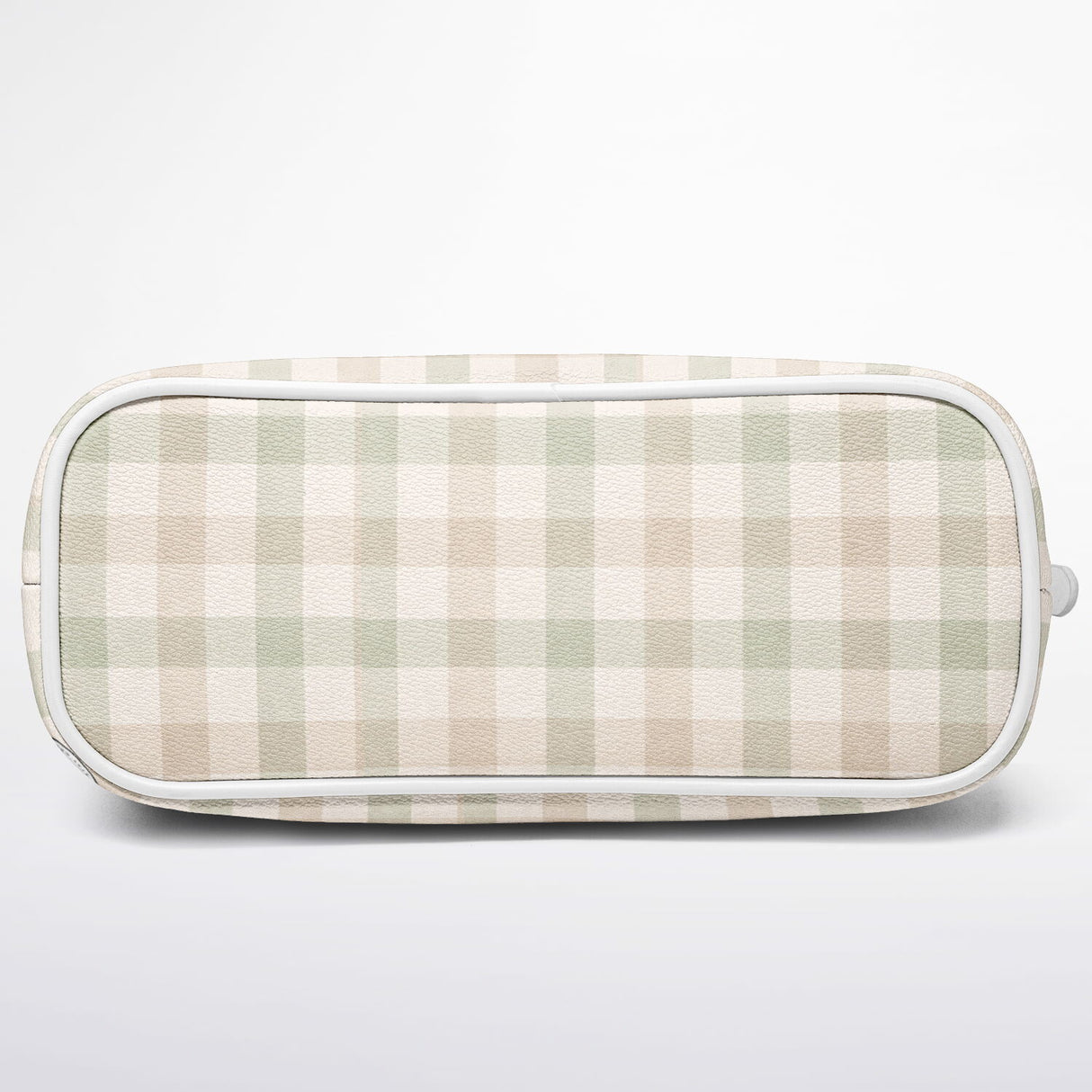 Spring Society™ Leather Tote – Spring Plaid Handbag | Pastel Plaid Purse | Feminine Leather Tote for Women