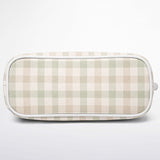 Spring Society™ Leather Tote – Spring Plaid Handbag | Pastel Plaid Purse | Feminine Leather Tote for Women