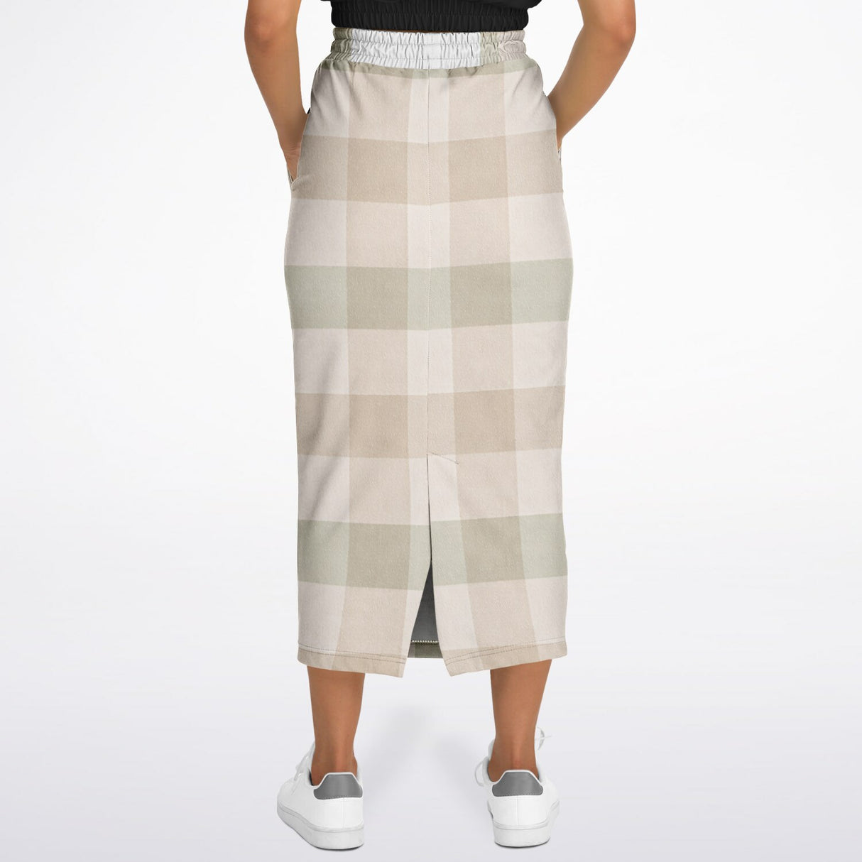Springtime Plaid Modest Maxi Skirt – Ultra-Soft Long Skirt with Pockets (Machine Washable)