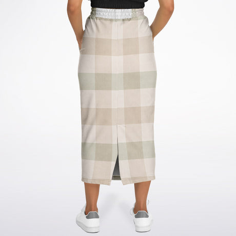 Springtime Plaid Modest Maxi Skirt – Ultra-Soft Long Skirt with Pockets (Machine Washable)