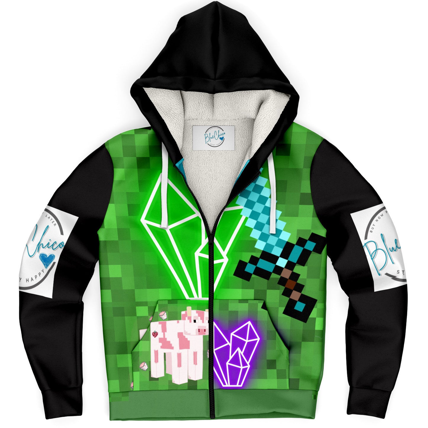 Blocky Craft MIcroFleece Zip Up Coat (Husky Fit)