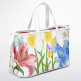 Lily of the Valley Christian Floral Leather Tote Bag