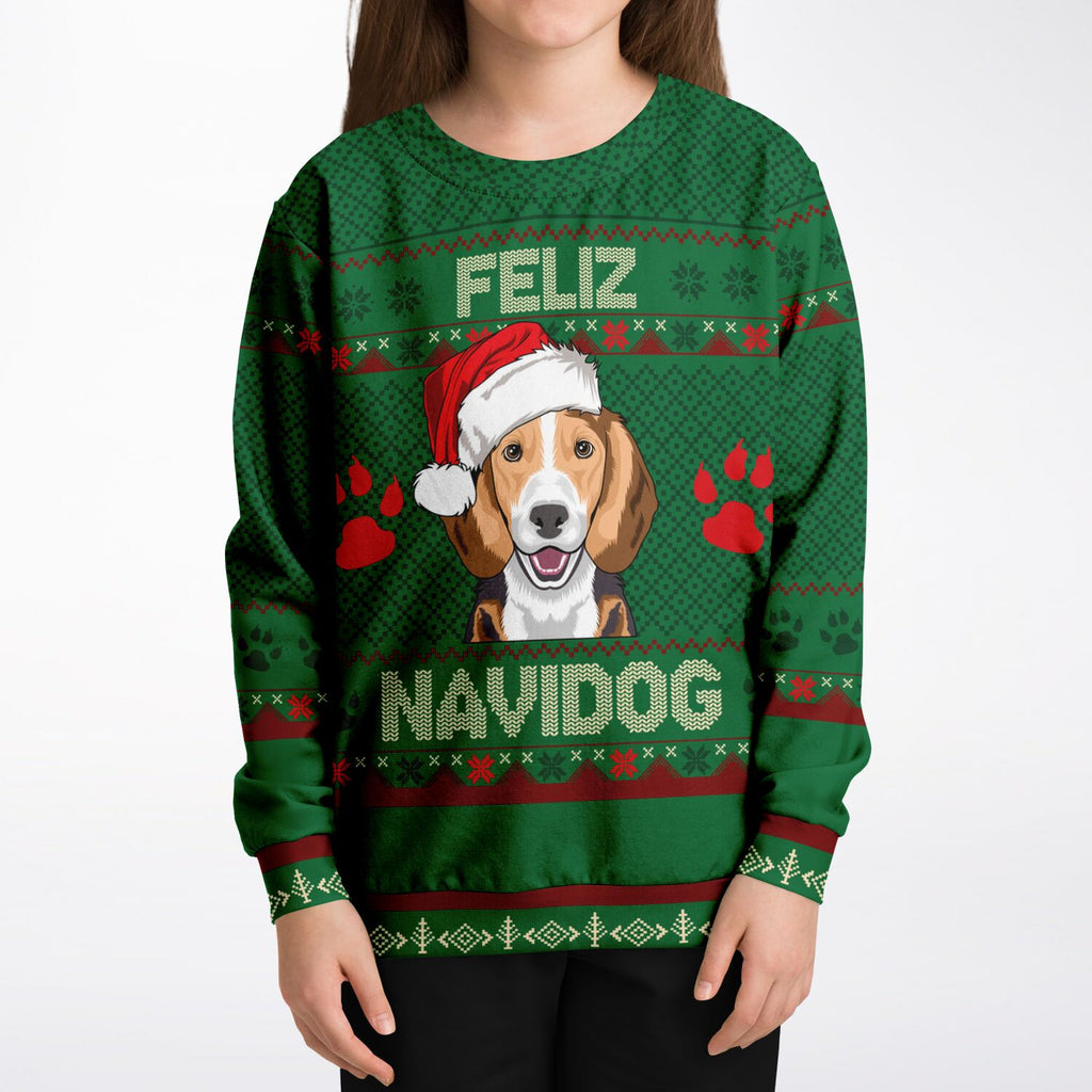 Feliz Navidog - Beagle KIDS Christmas Sweater