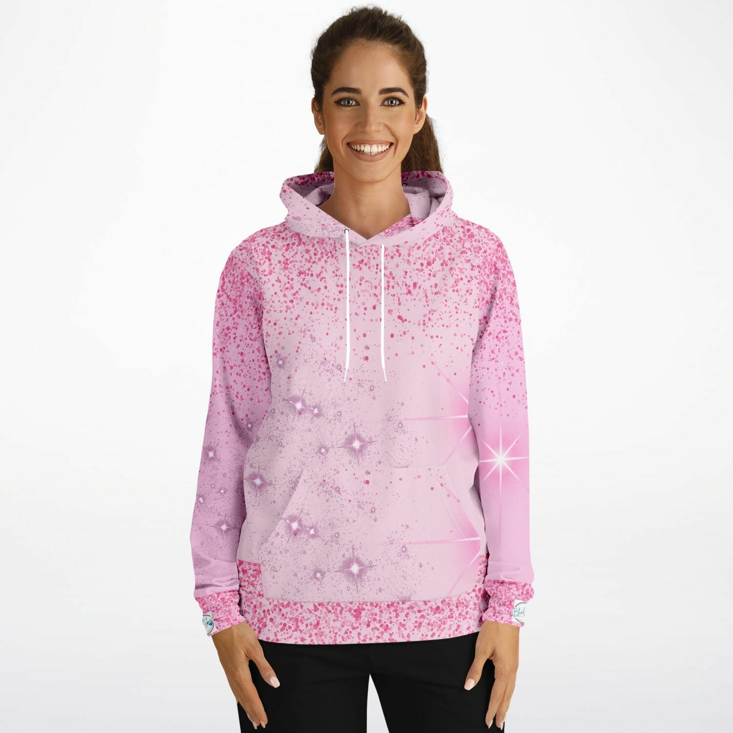 Pink Sparkle XTRA WARM Athletic Hoodie HUSKY SIZES