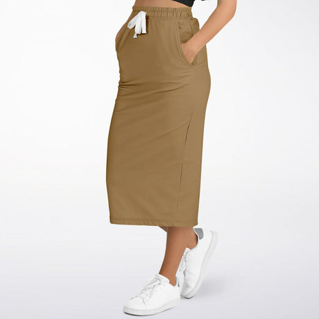 Beige Rage Modest Maxi Skirt – Neutral Tan Long Skirt with Pockets (Ultra-Soft & Machine Washable)