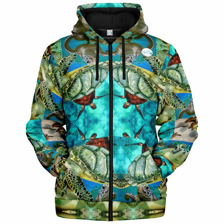 Sea Turtle Coat UNISEX Zip Up Youth Coat (Husky Fit)